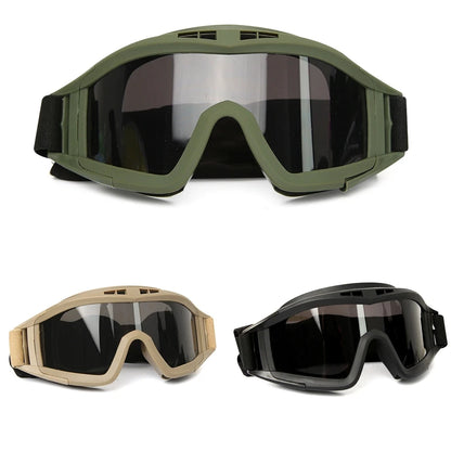 Taktische Airsoft-Schutzbrille – 3 Wechselgläser